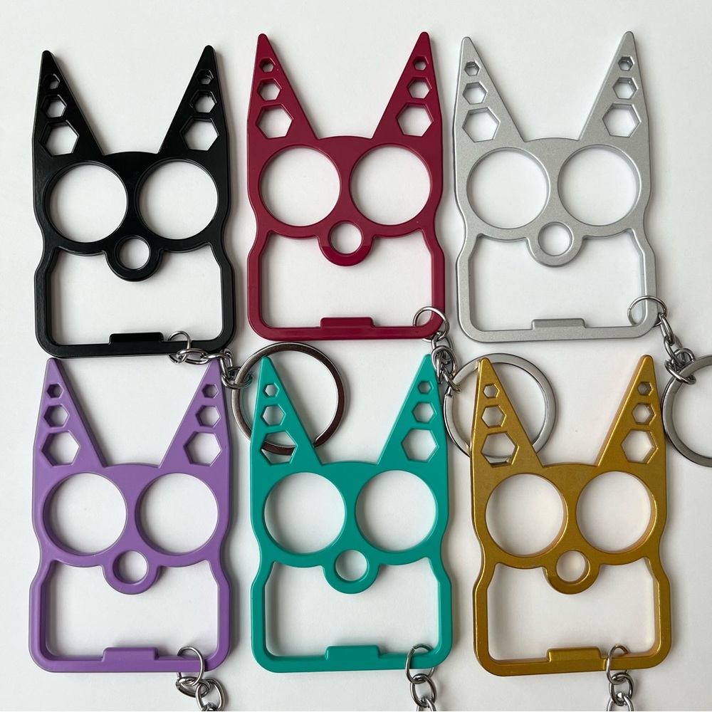 Cat Self Defense Keychain 6 Piece Set
